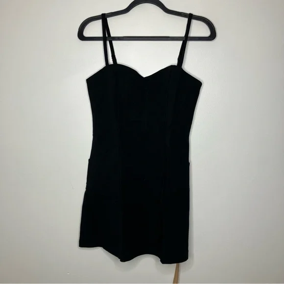 NWT REFORMATION Henderson Knit Mini Dress Black Medium - Picture 2 of 6